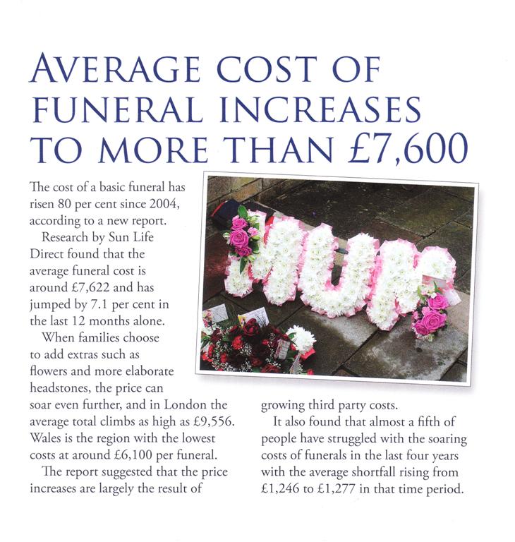 Funeral costs 2013 Large